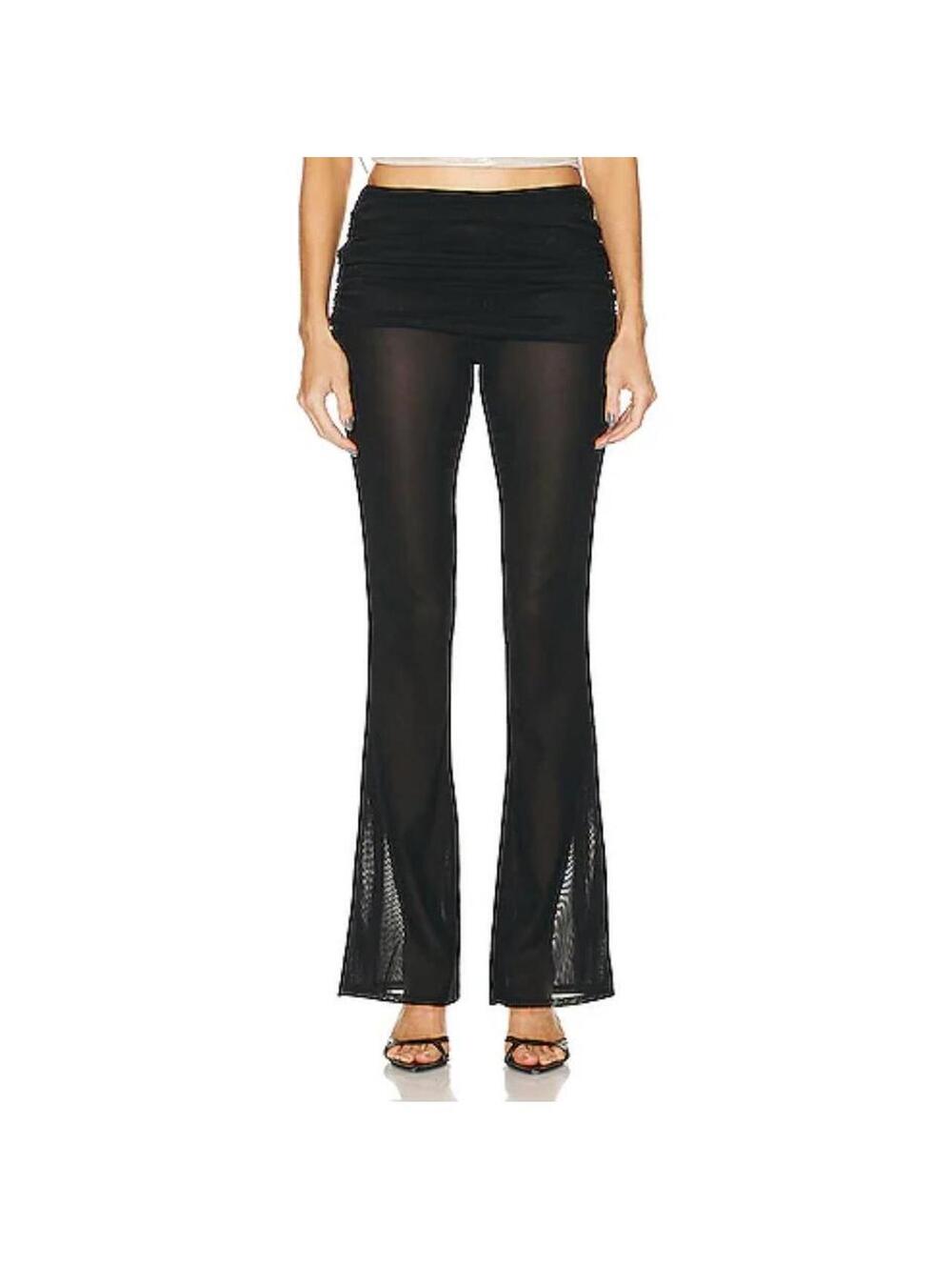 MIAOU Black Mesh Fold-over Alana Pants Sz. 3XL NWT $195